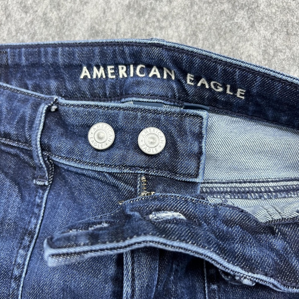 American Eagle Jeans Womens 6 Short Blue Super High Rise Baggy Wide Leg Denim - Picture 8 of 16
